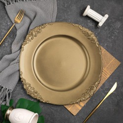 Vintage Round Charger Plate Champagne 220Rental 1769476134 Champagne Vintage Round Charger Plate